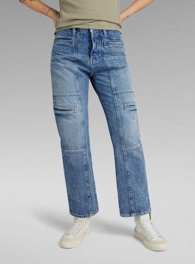 Viktoria Utility High Straight Jeans